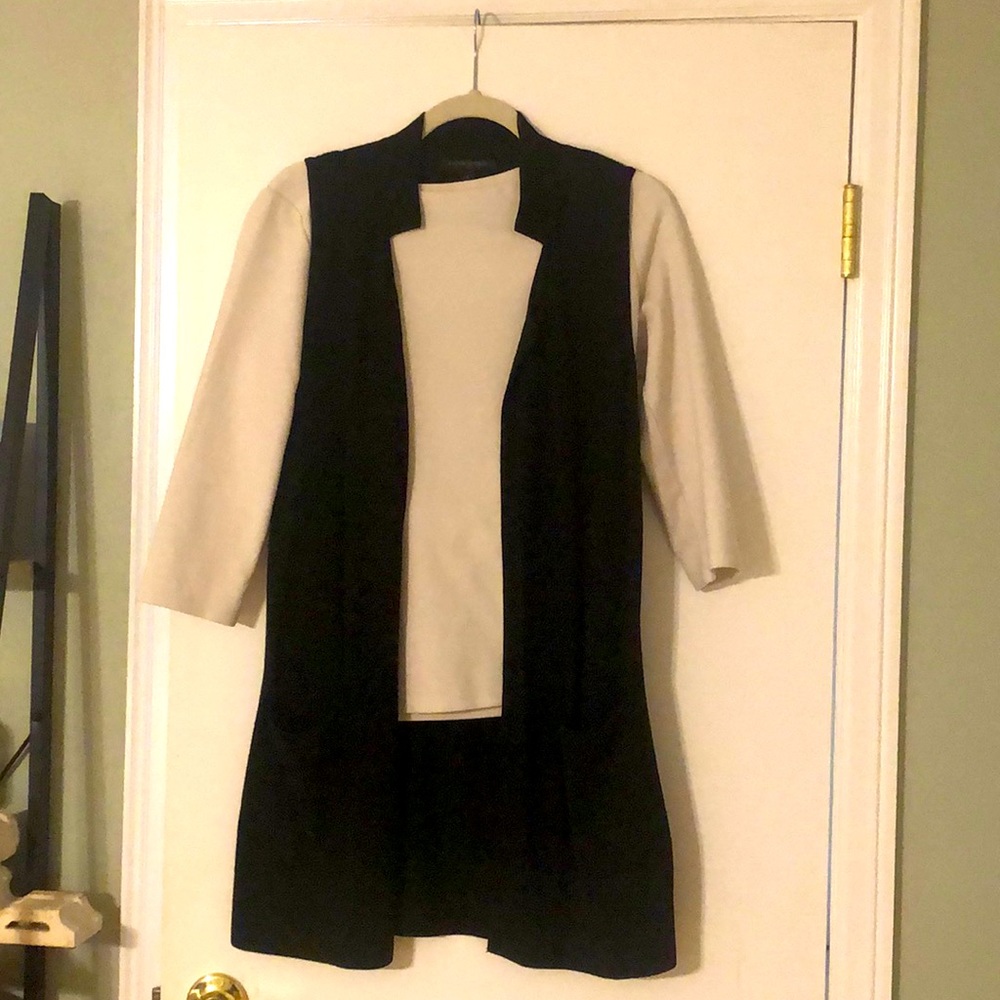 Banana Republic black vest, long